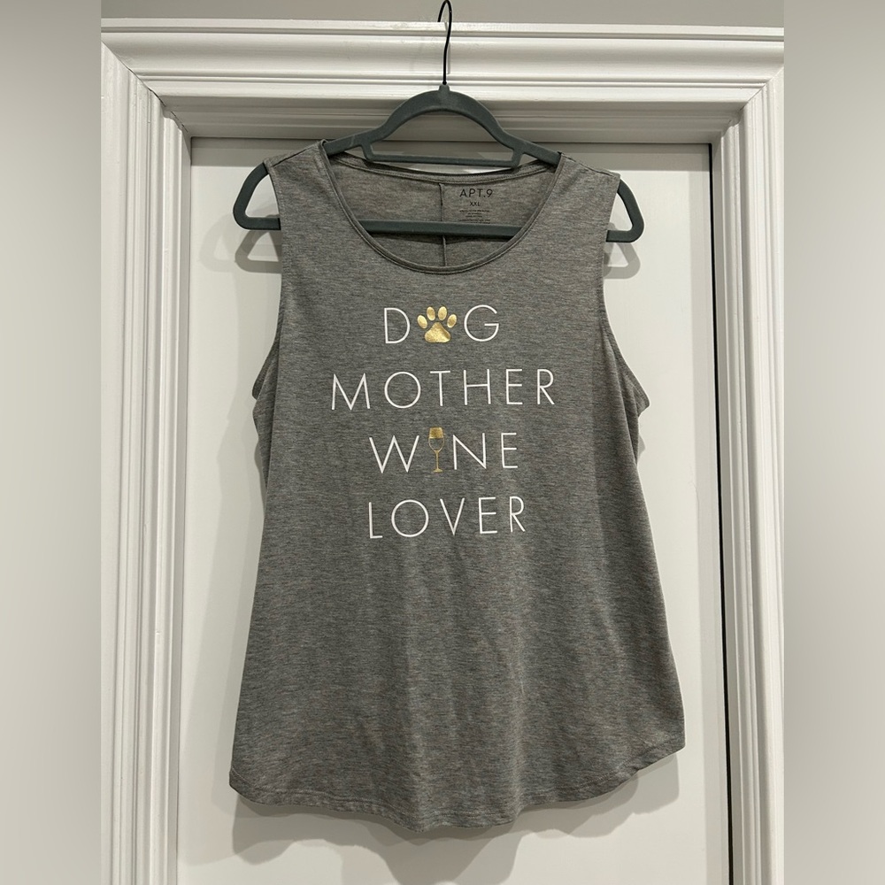 Gray Dog Mom Tank Top. Size XXL. EUC